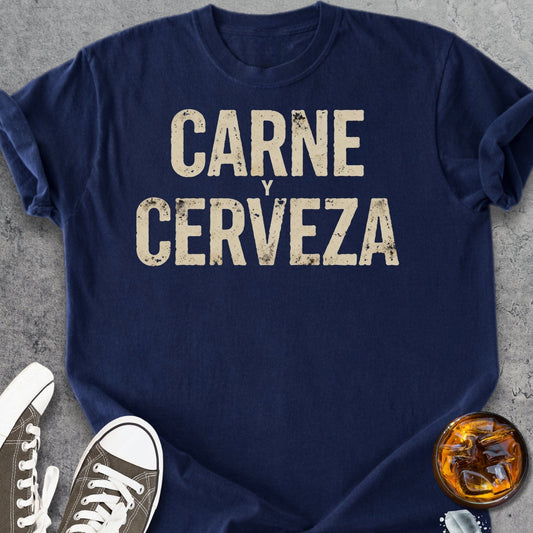 Carne Y Cerveza - Vintage Heavyweight Tee