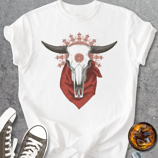 Bandana Skull Western - Vintage Heavyweight Tee