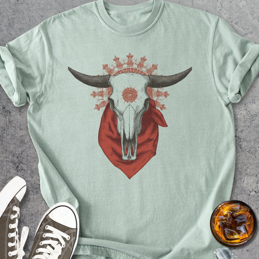 Bandana Skull Western - Vintage Heavyweight Tee