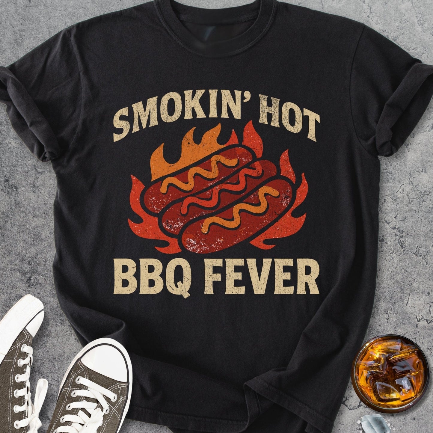 BBQ Fever.png - Vintage Heavyweight Tee