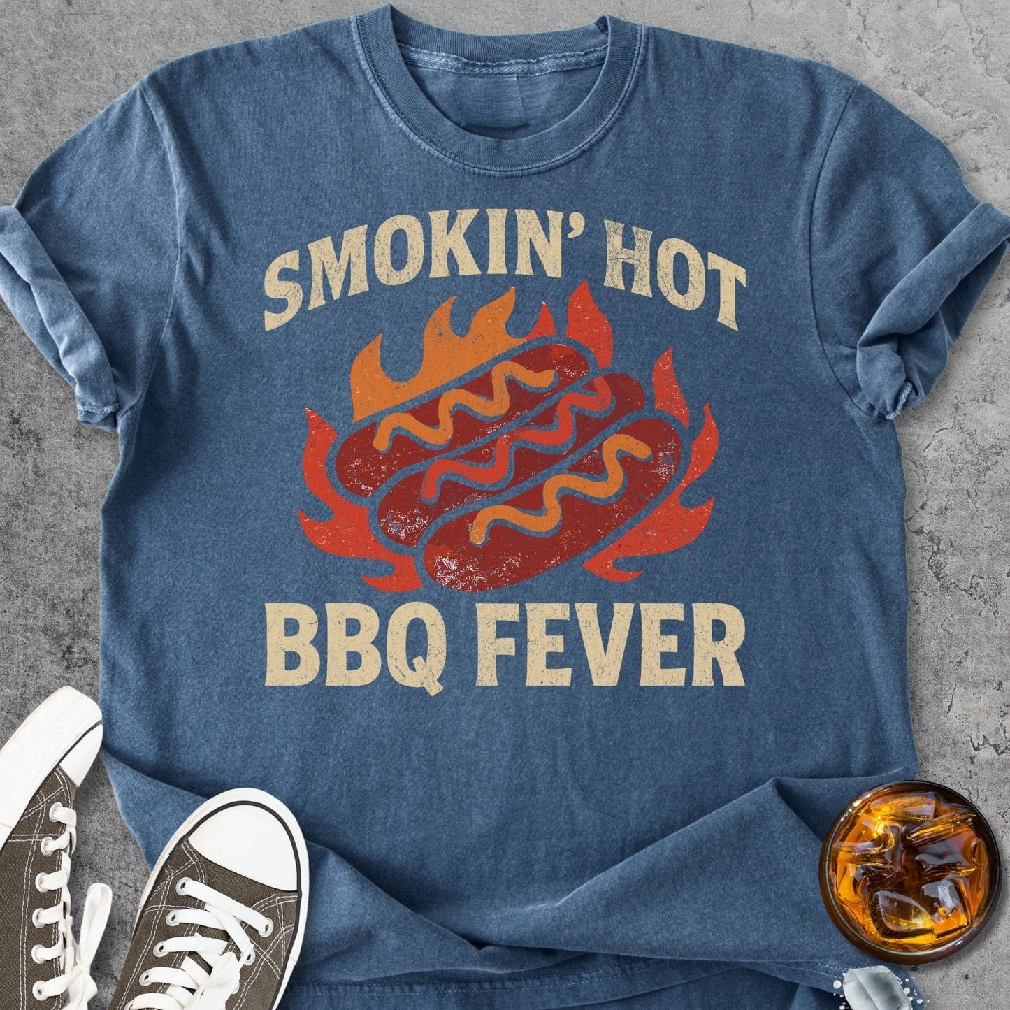 BBQ Fever.png - Vintage Heavyweight Tee