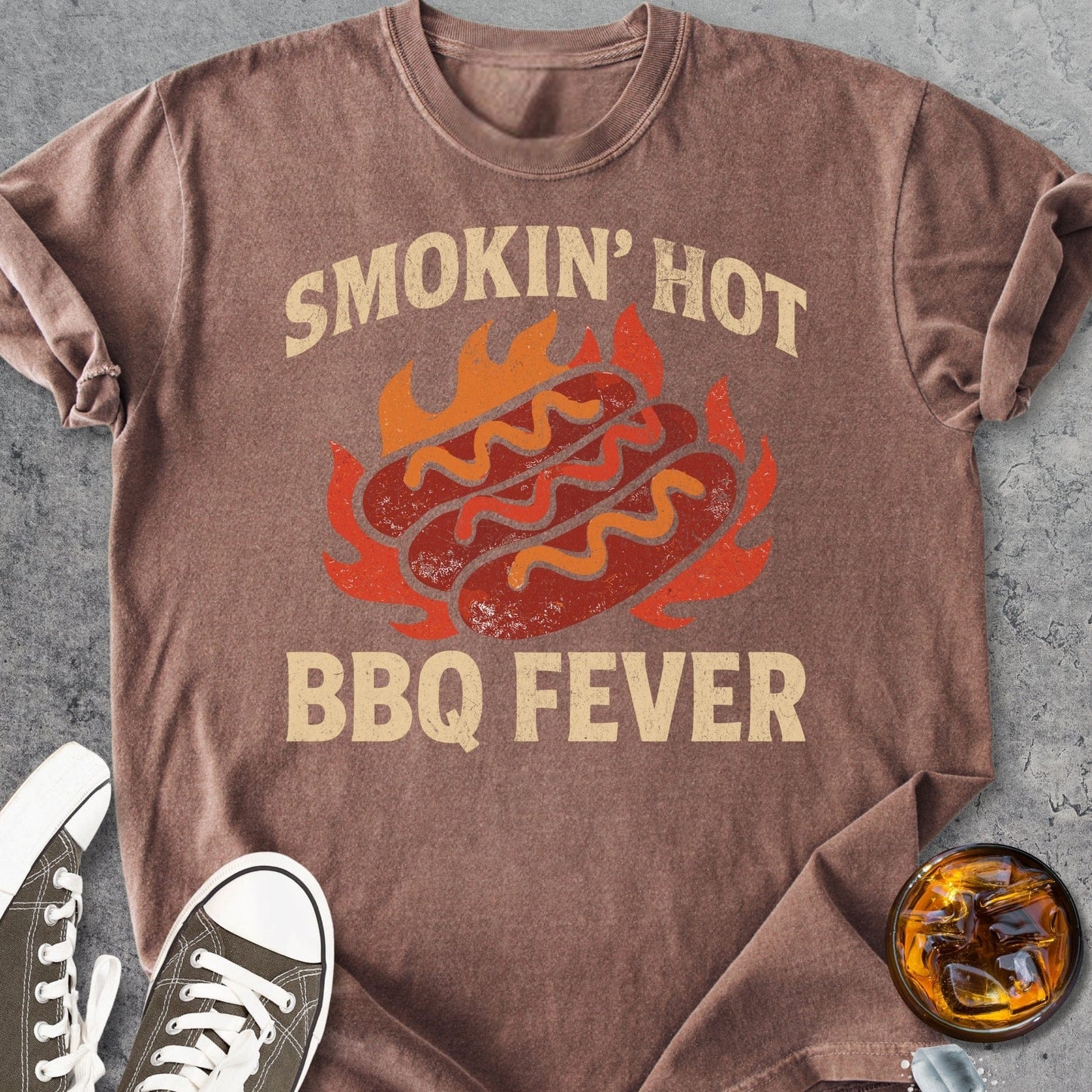 BBQ Fever.png - Vintage Heavyweight Tee