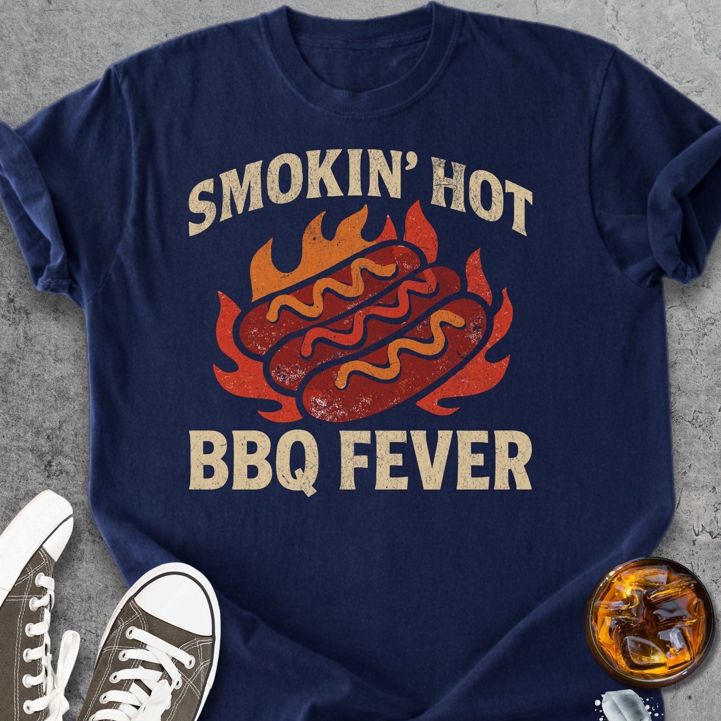 BBQ Fever.png - Vintage Heavyweight Tee
