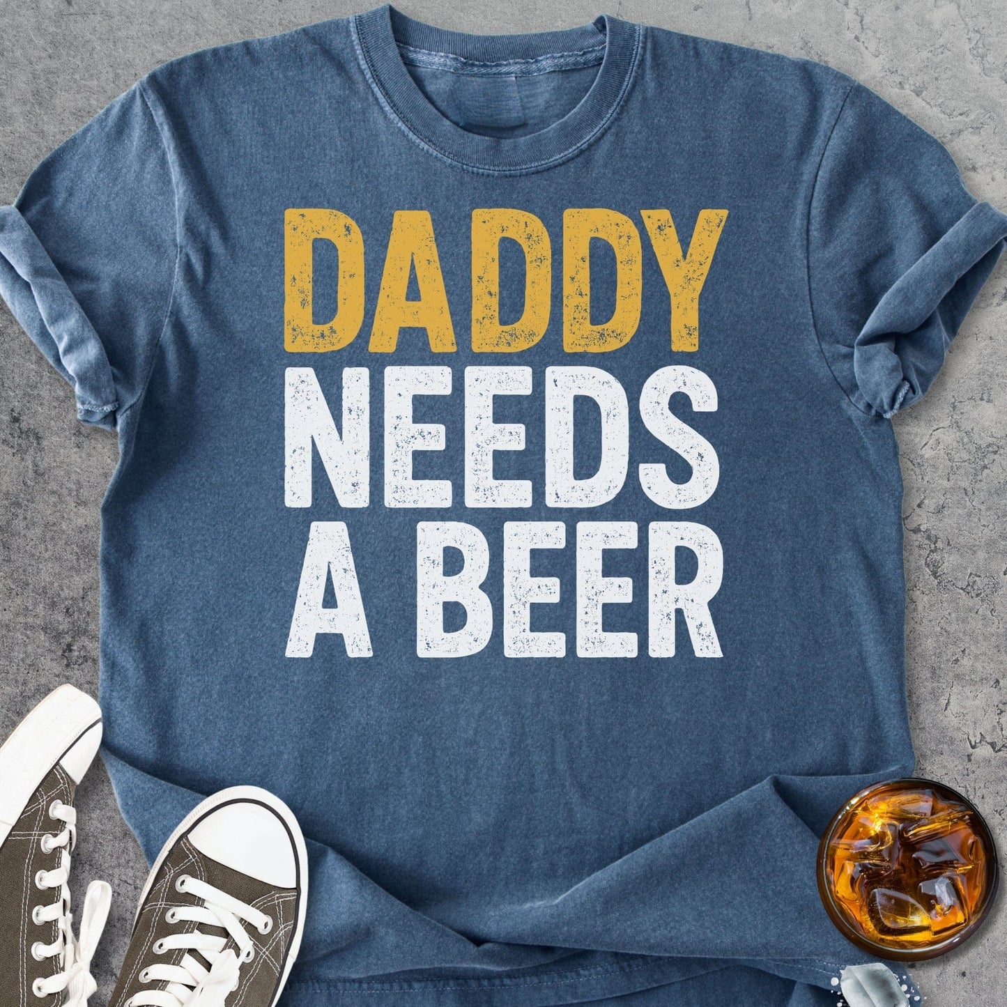 Daddy Needs Beer - Vintage Heavyweight Tee