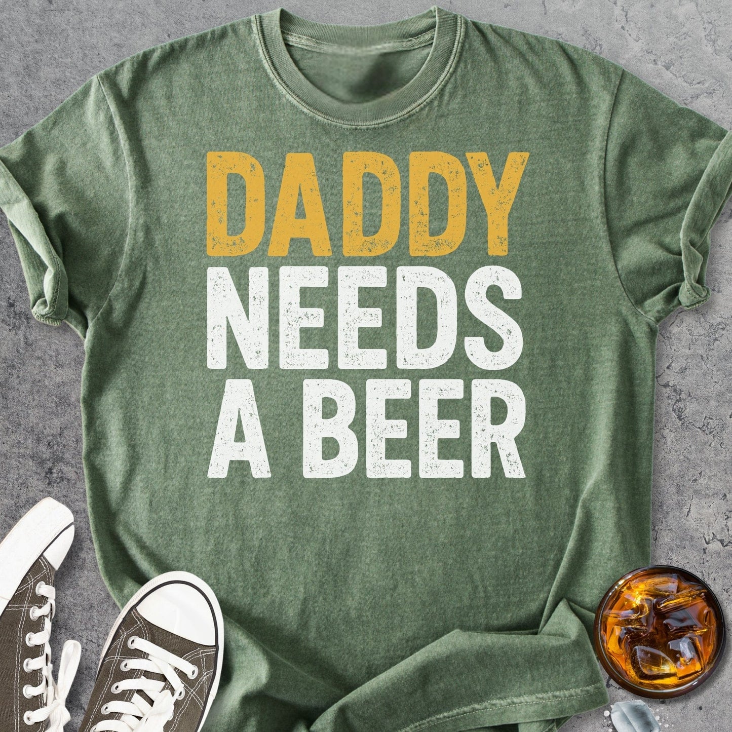 Daddy Needs Beer - Vintage Heavyweight Tee
