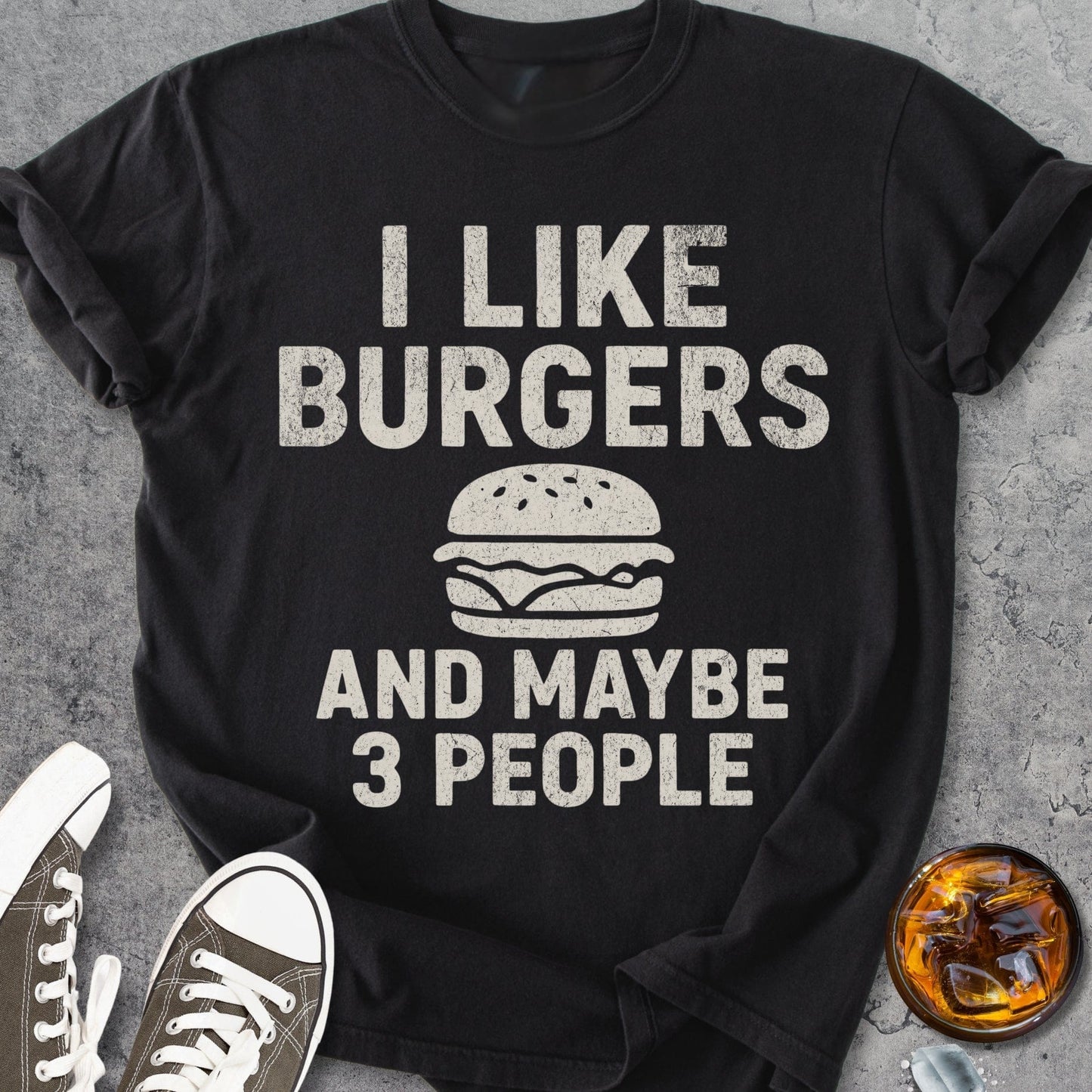 I Like Burgers - Vintage Heavyweight Tee