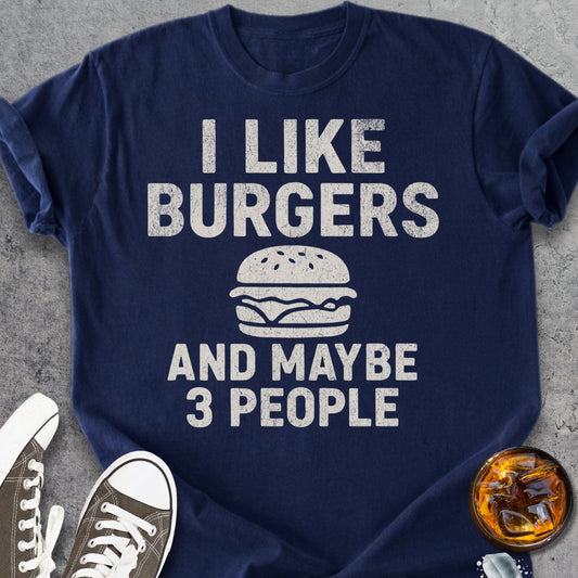 I Like Burgers - Vintage Heavyweight Tee