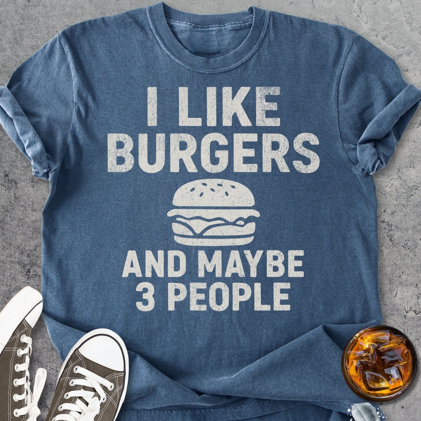 I Like Burgers - Vintage Heavyweight Tee