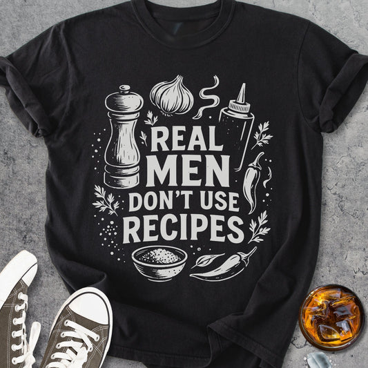Real Men Dont Use Recipes - Vintage Heavyweight Tee