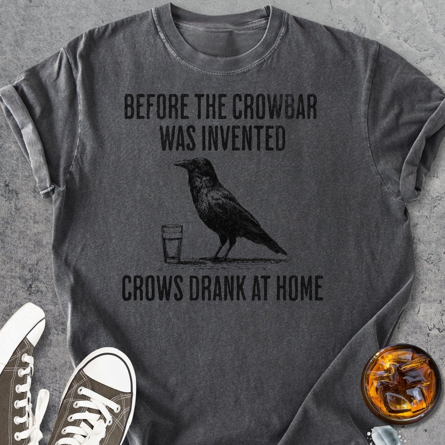 Drinking Crow - Vintage Heavyweight Tee