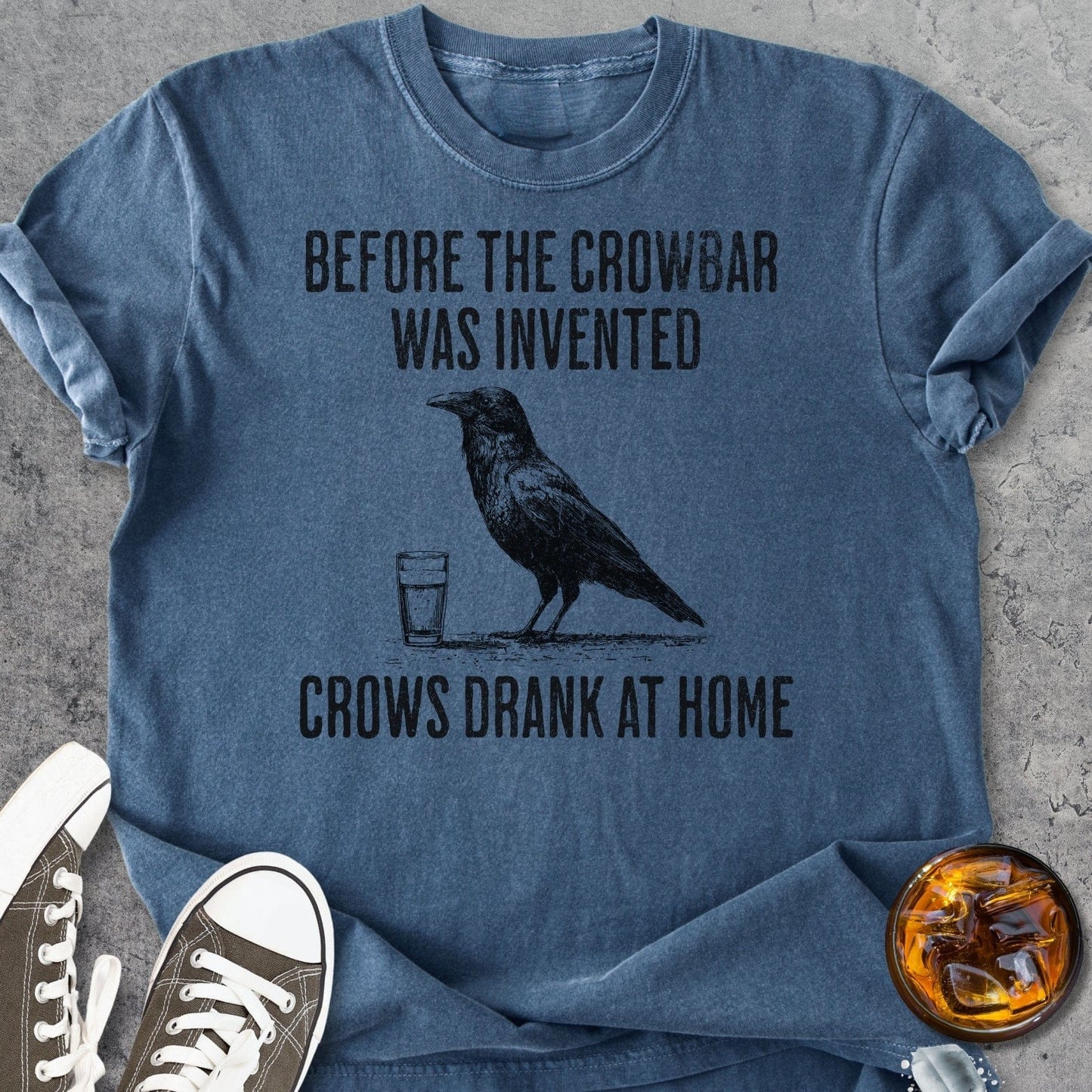 Drinking Crow - Vintage Heavyweight Tee