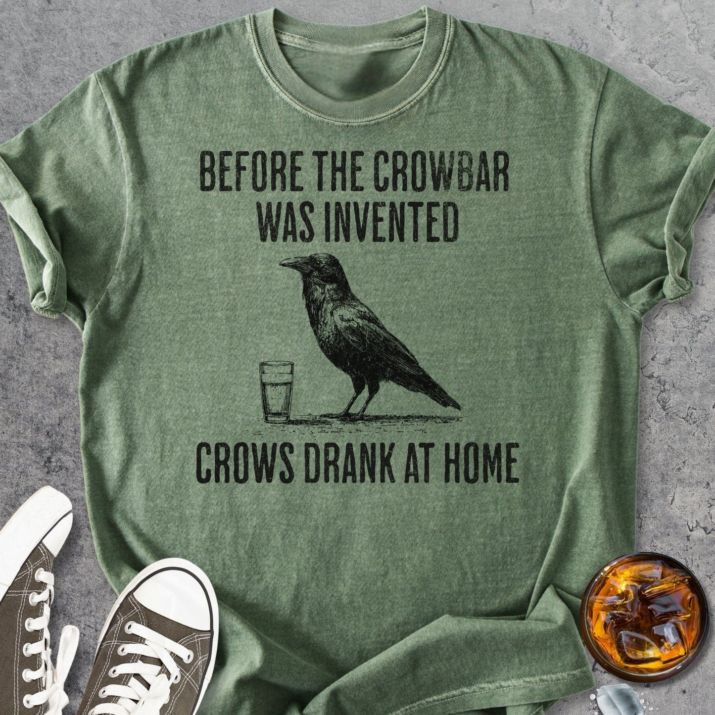 Drinking Crow - Vintage Heavyweight Tee