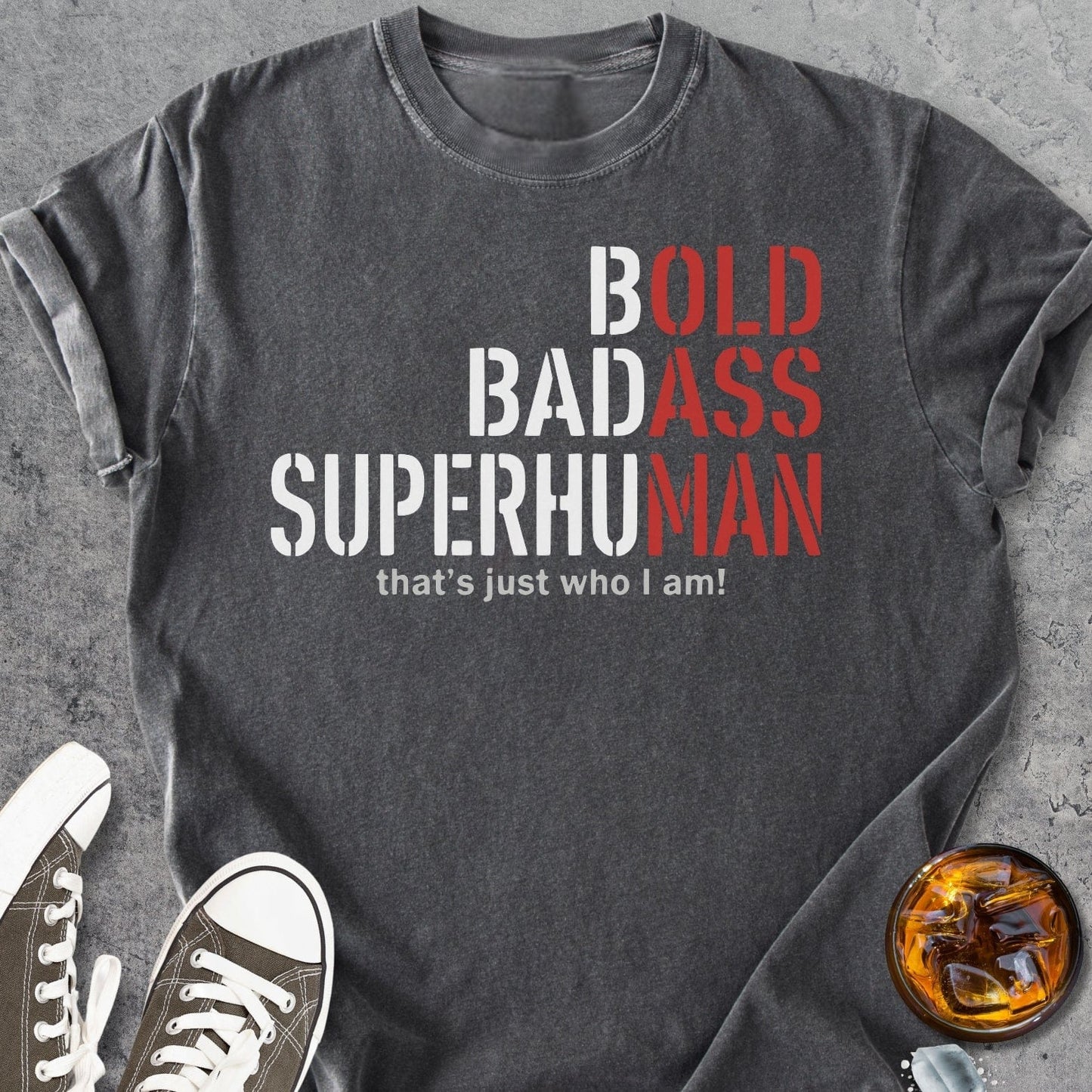 Bold Badass Superhuman - Vintage Heavyweight Tee