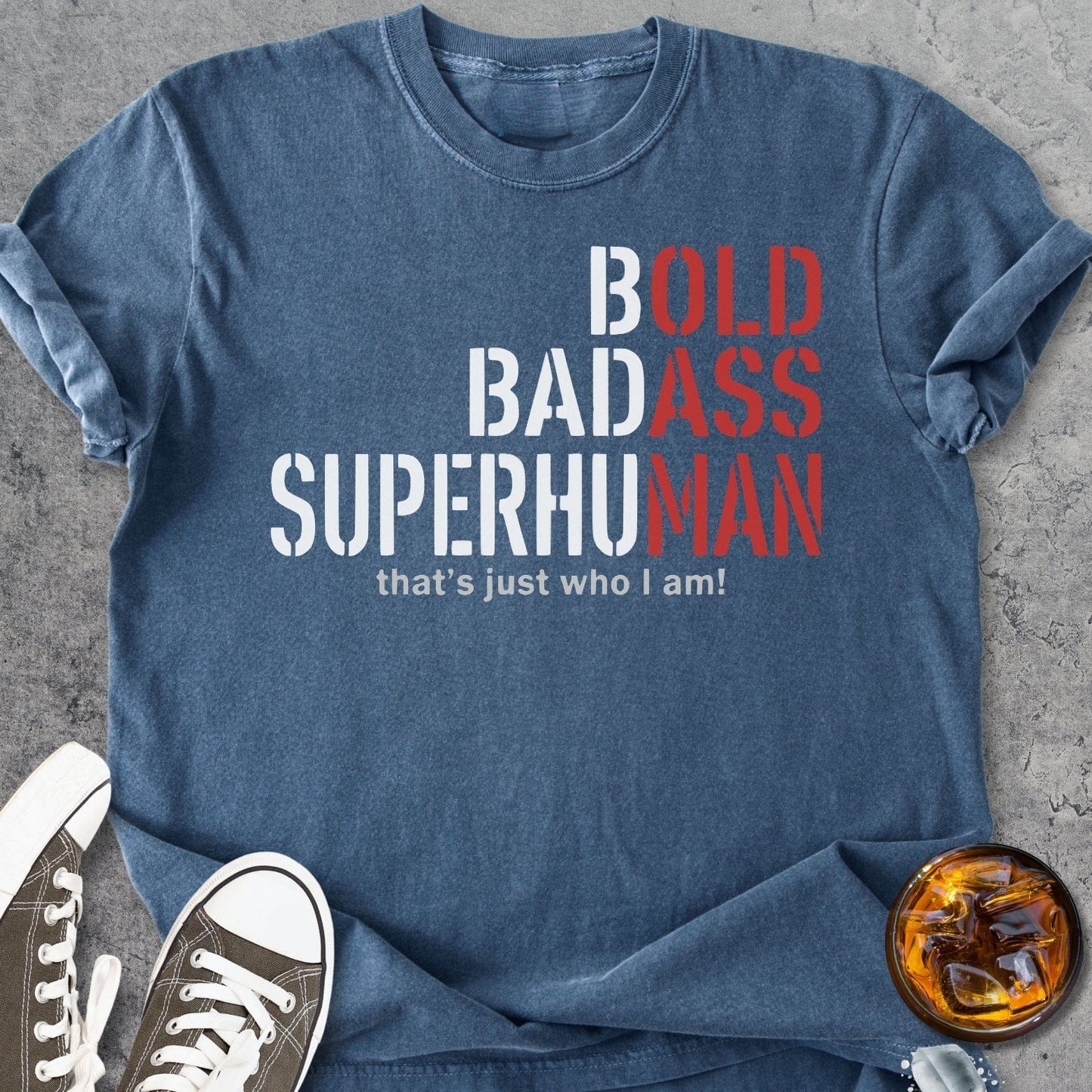 Bold Badass Superhuman - Vintage Heavyweight Tee
