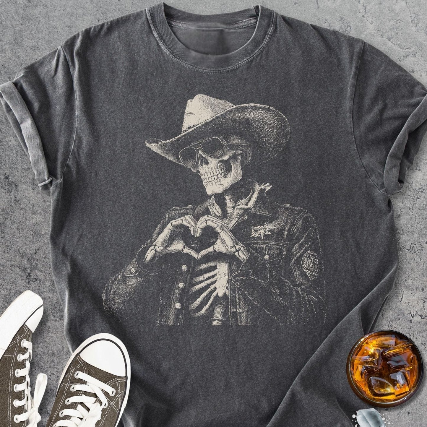 Friendly Skeleton Funny - Premium Heavyweight Tee