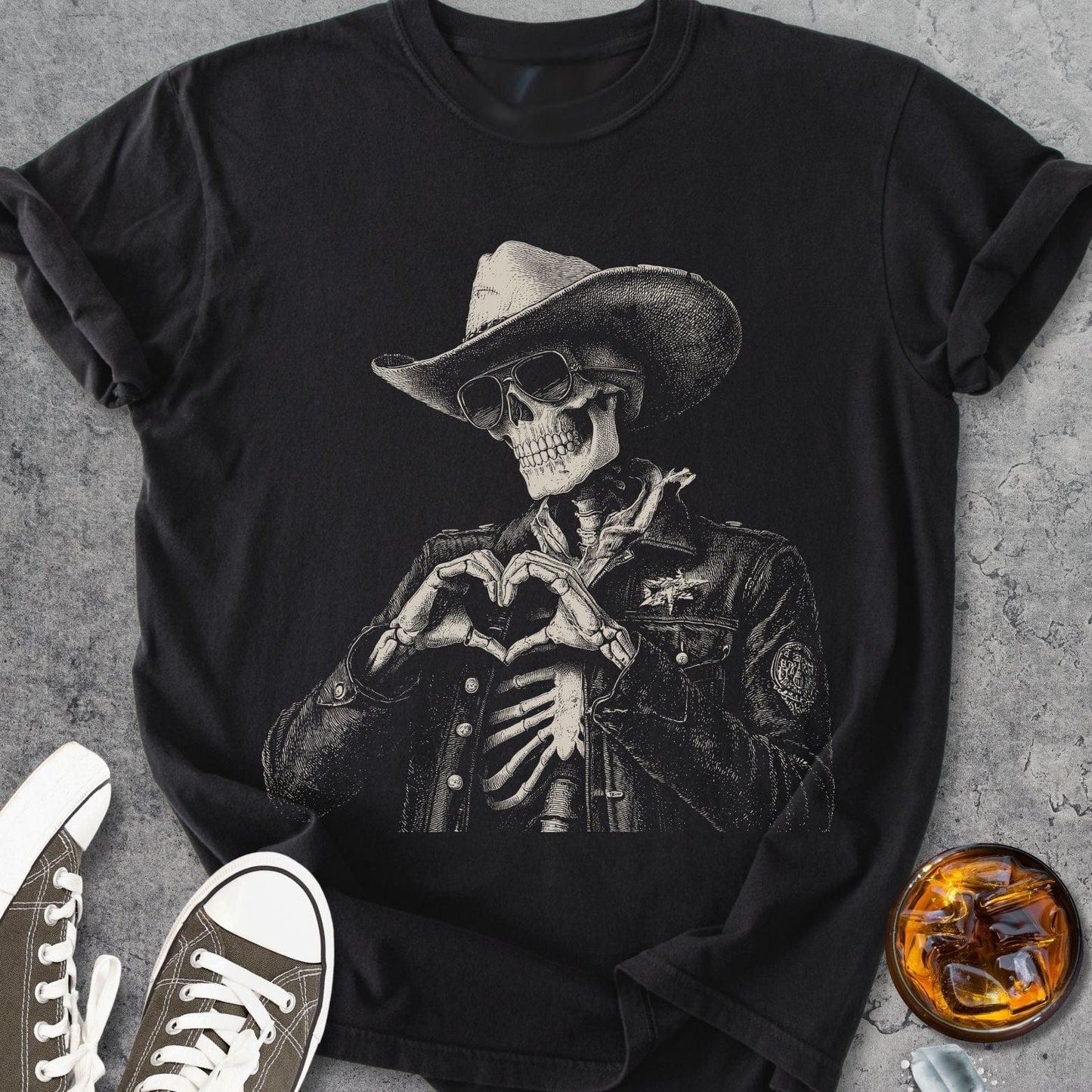 Friendly Skeleton Funny - Premium Heavyweight Tee