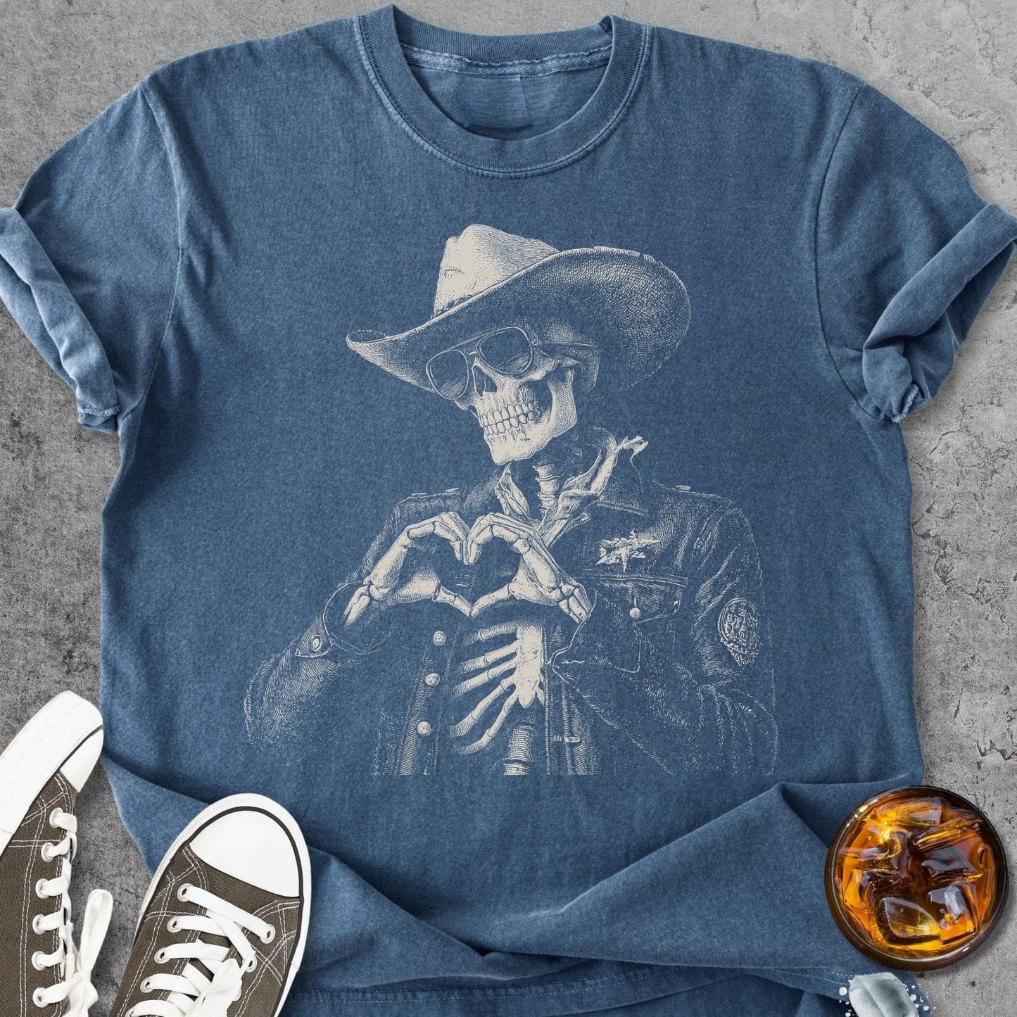 Friendly Skeleton Funny - Premium Heavyweight Tee