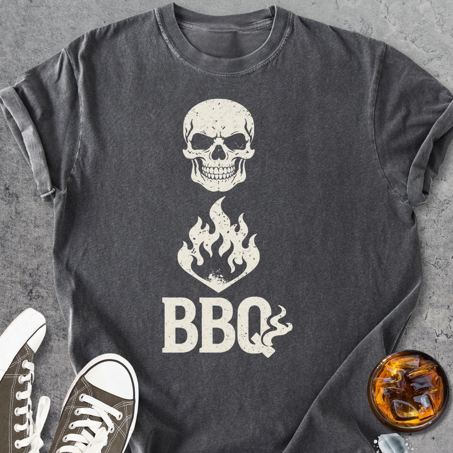 Peace Love And BBQ - Vintage Heavyweight Tee