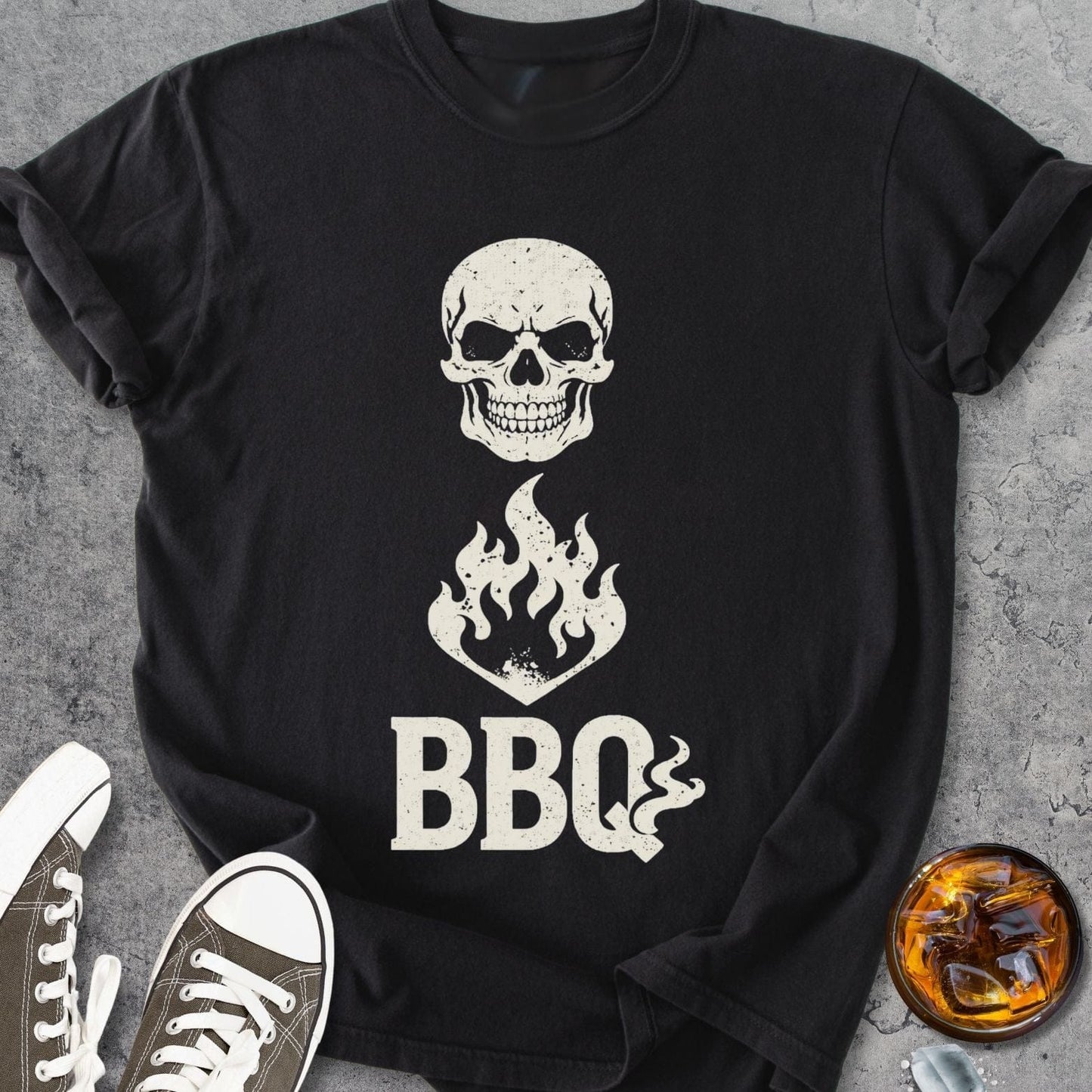 Peace Love And BBQ - Vintage Heavyweight Tee