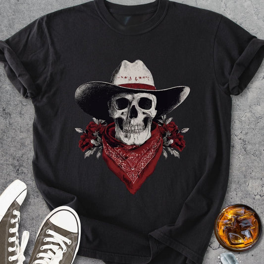 Wester Cowboy Skull - Vintage Heavyweight Tee