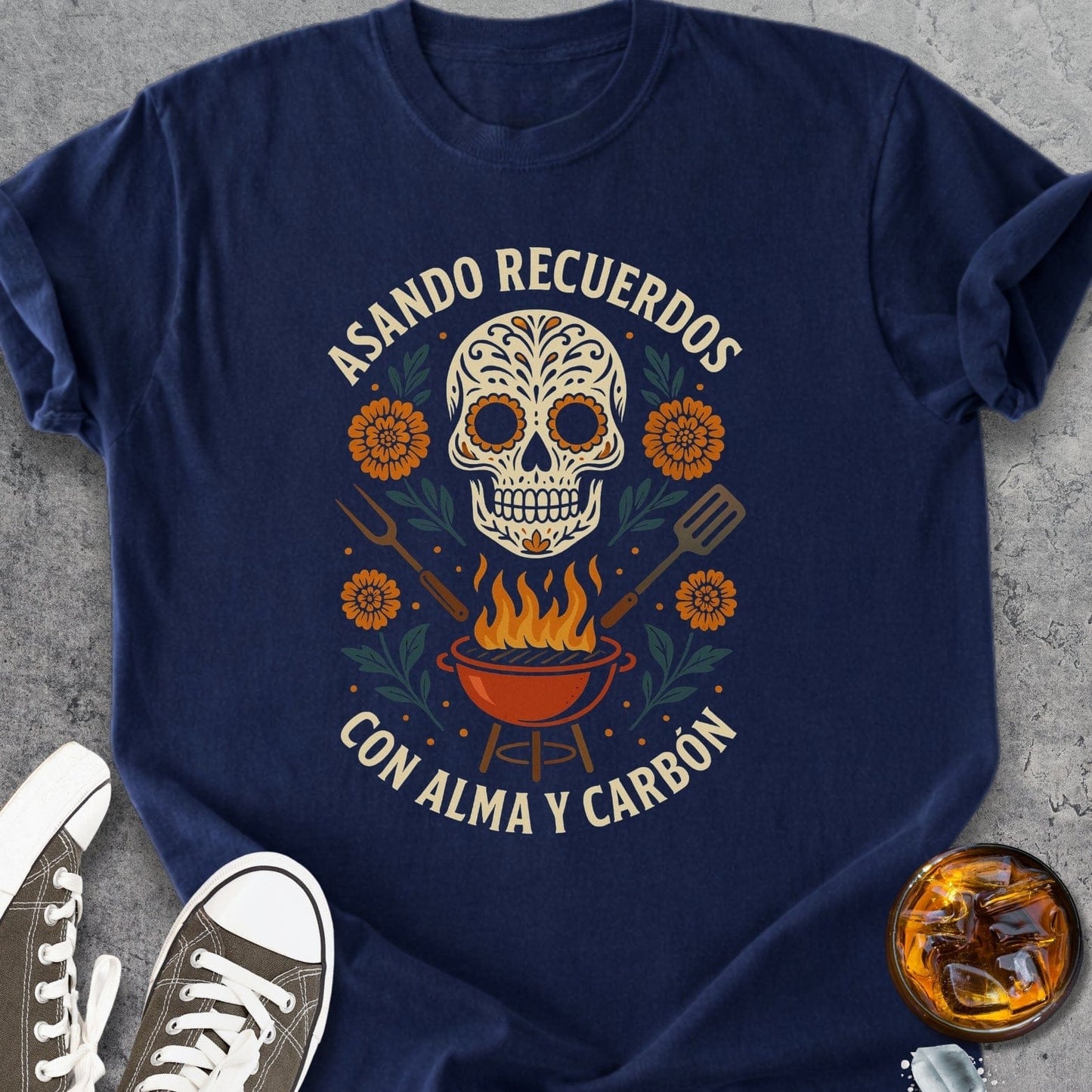 Asando Recuerdos Con Alma Y Carbón - Vintage Heavyweight Tee