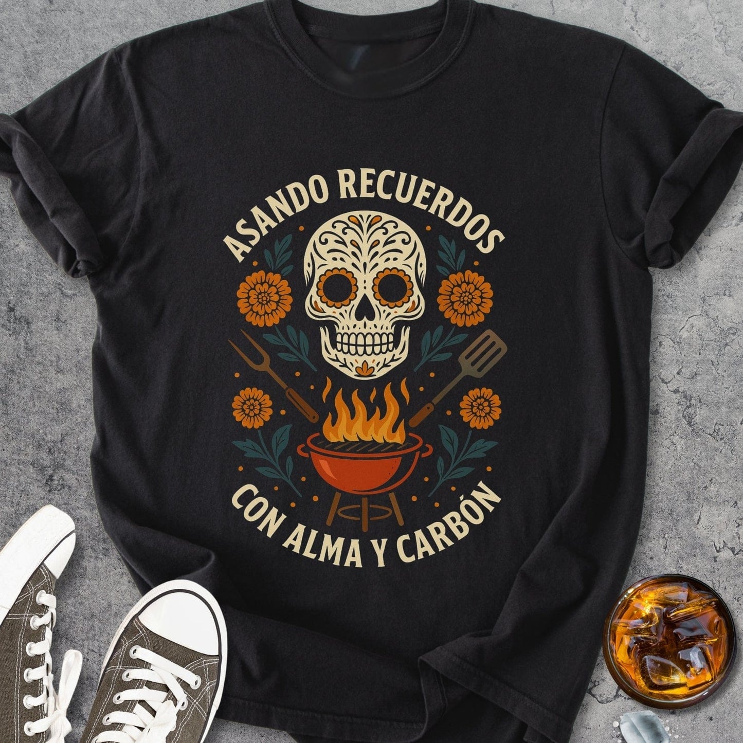 Asando Recuerdos Con Alma Y Carbón - Vintage Heavyweight Tee