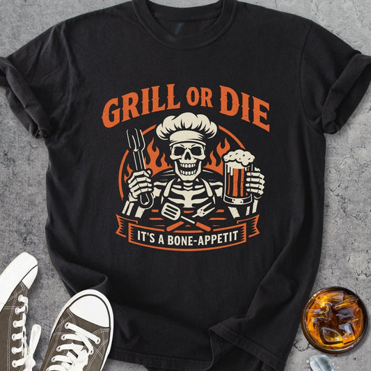 Grill Or Die - Vintage Heavyweight Tee
