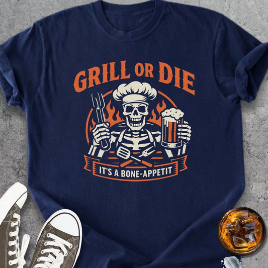 Grill Or Die - Vintage Heavyweight Tee