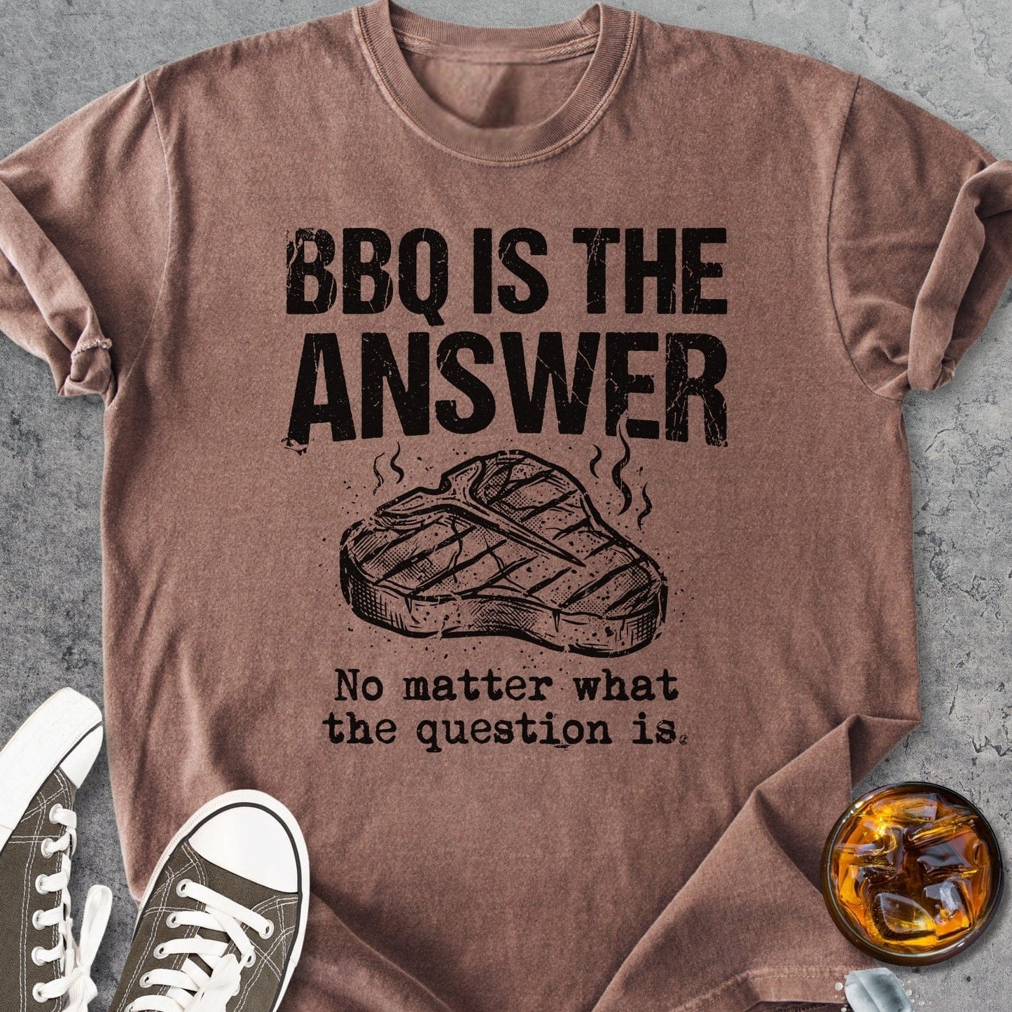 BBQ Is The Answer - Vintage Heavyweight Tee