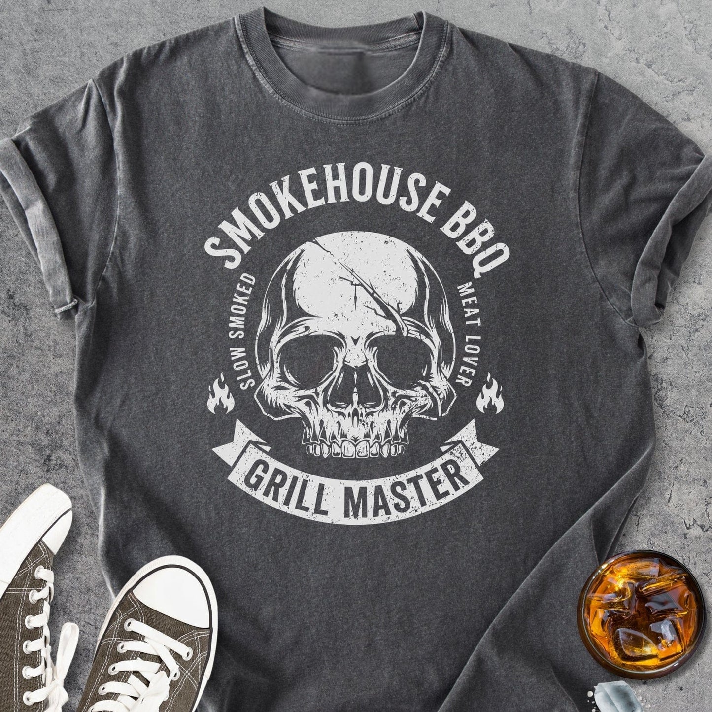 Grill Master Skull - Vintage Heavyweight Tee