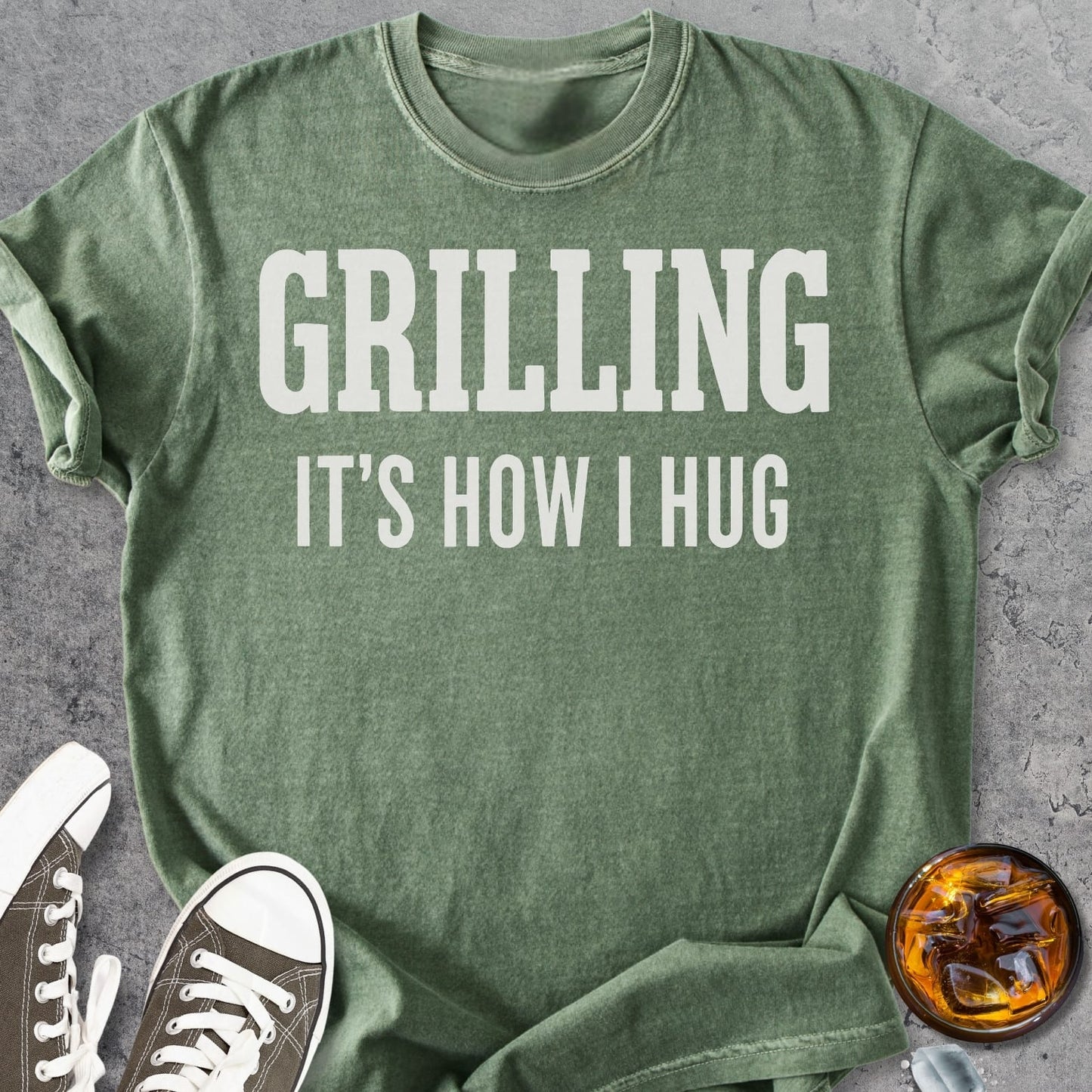 Grilling It's How I Hug - Vintage Heavyweight Tee