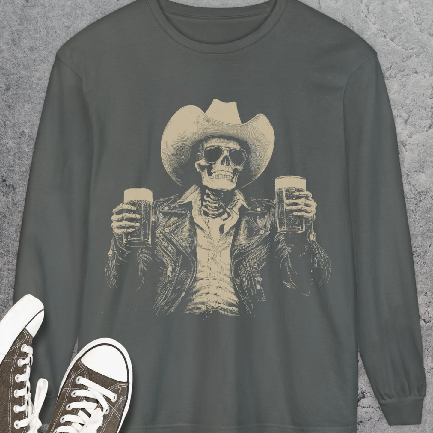 Skeleton Cowboy Long-Sleeve Tee