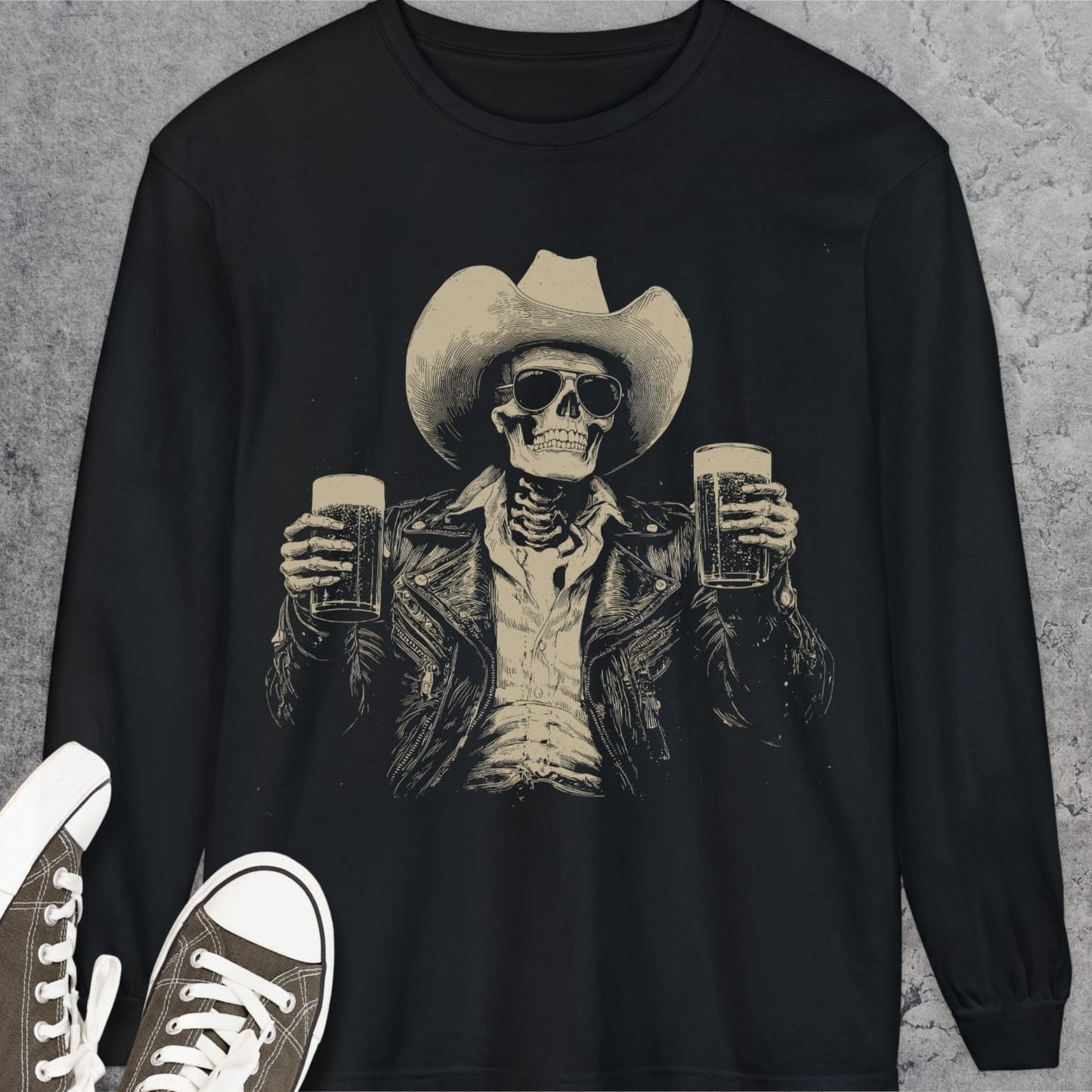 Skeleton Cowboy Long-Sleeve Tee