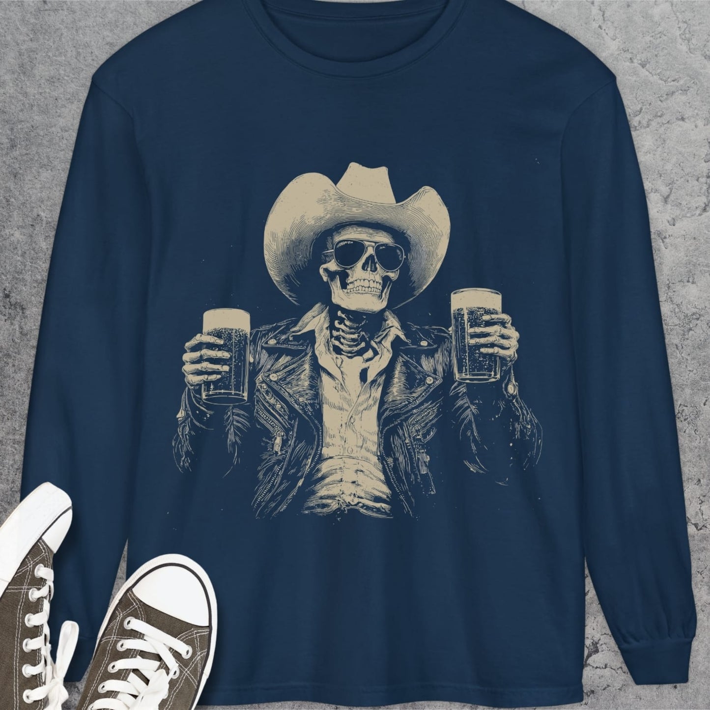 Skeleton Cowboy Long-Sleeve Tee