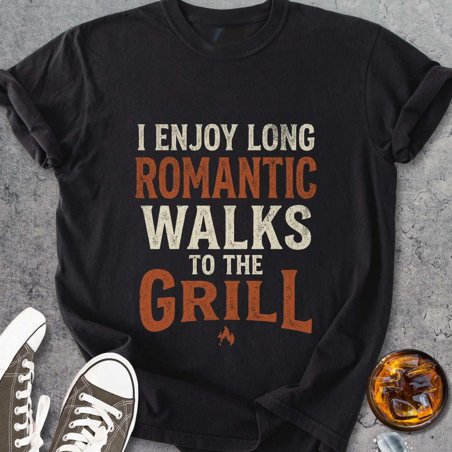 I Enjoy Long Romantic Walks - Vintage Heavyweight Tee