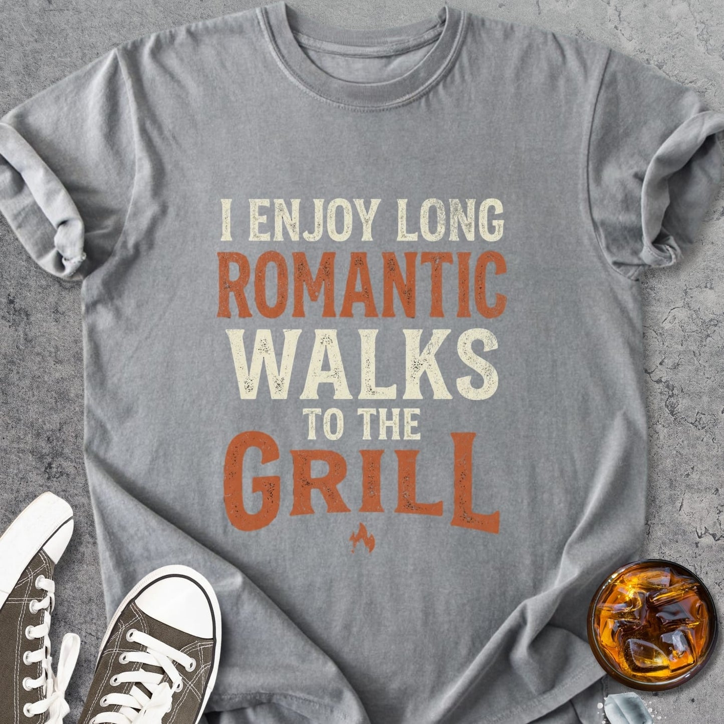 I Enjoy Long Romantic Walks - Vintage Heavyweight Tee
