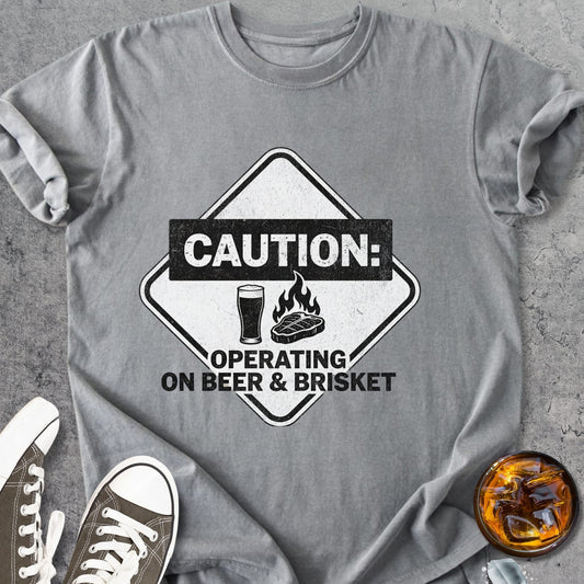 Operating On Beer And Brisket - Vintage Heavyweight Tee
