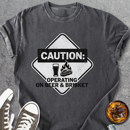 Operating On Beer And Brisket - Vintage Heavyweight Tee