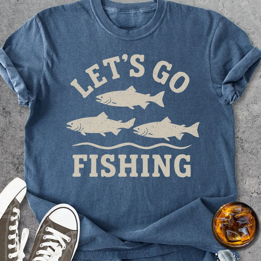 Let's Go Fishing - Vintage Heavyweight Tee