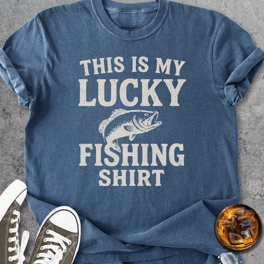 This Is My Lucky Fishing Shirt - Vintage Heavyweight Tee
