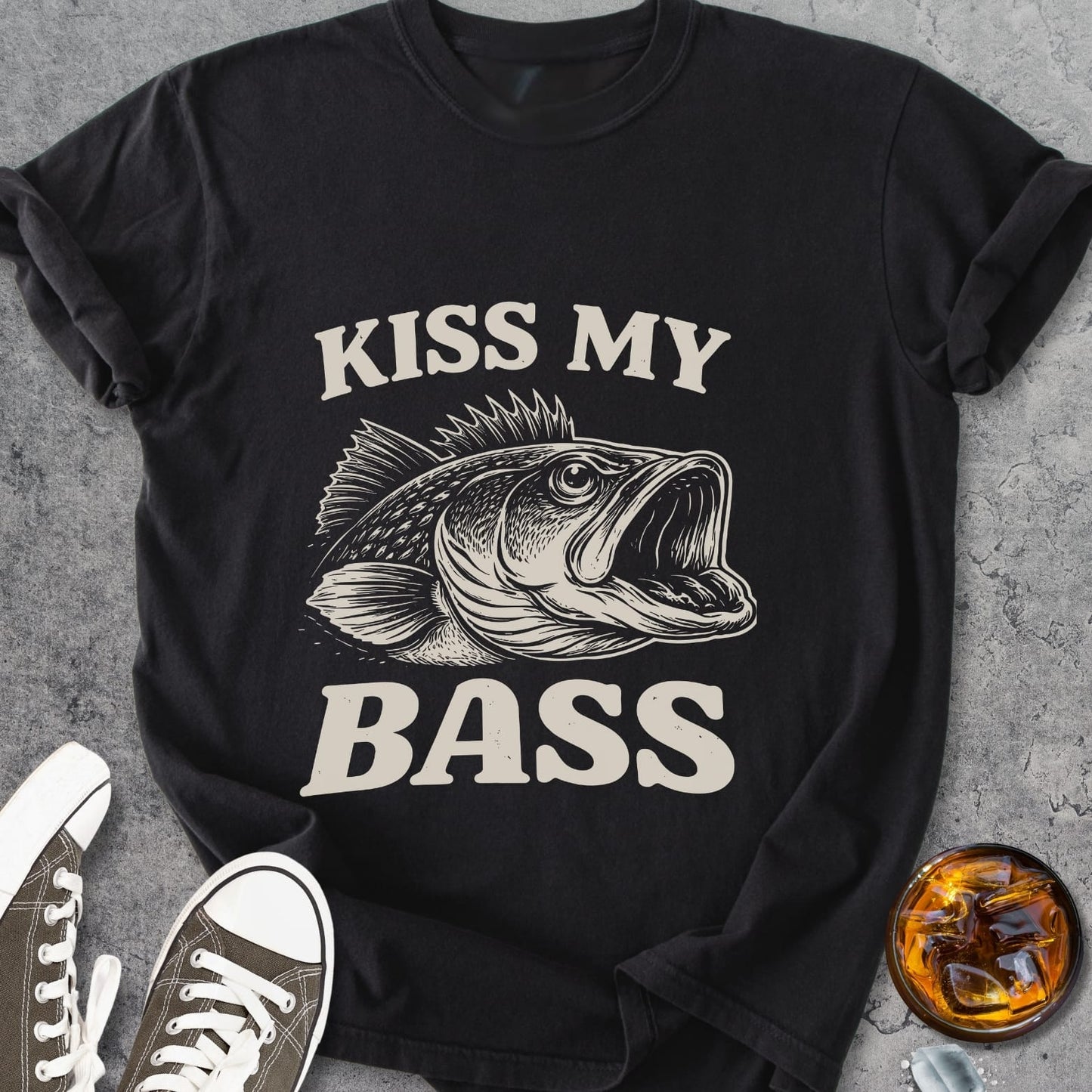 Kiss My Bass - Vintage Heavyweight Tee