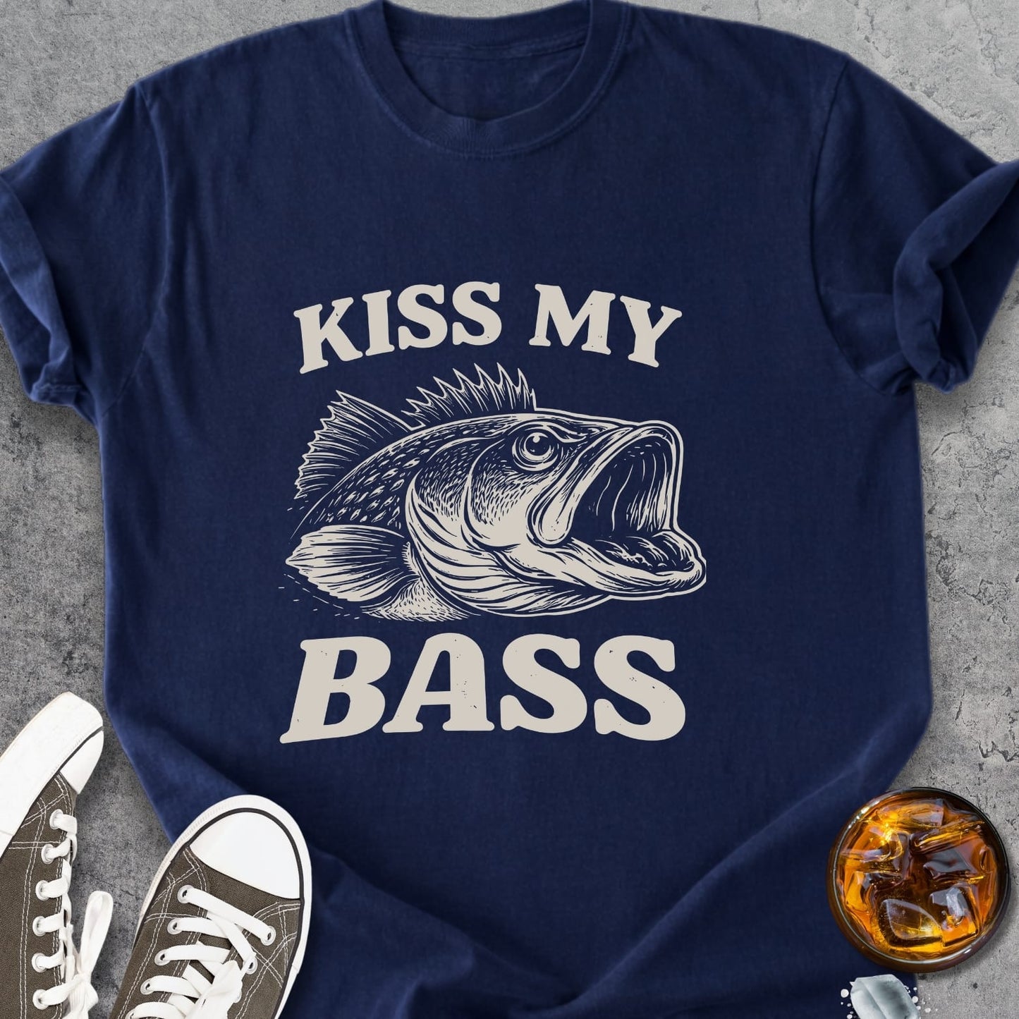 Kiss My Bass - Vintage Heavyweight Tee