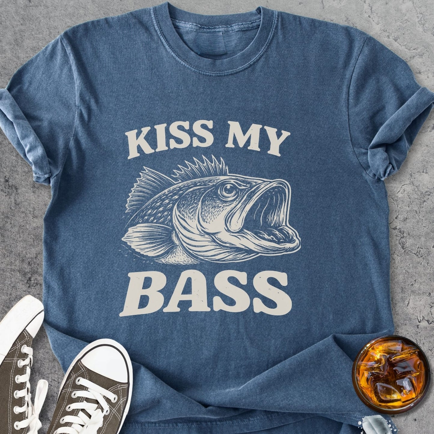 Kiss My Bass - Vintage Heavyweight Tee