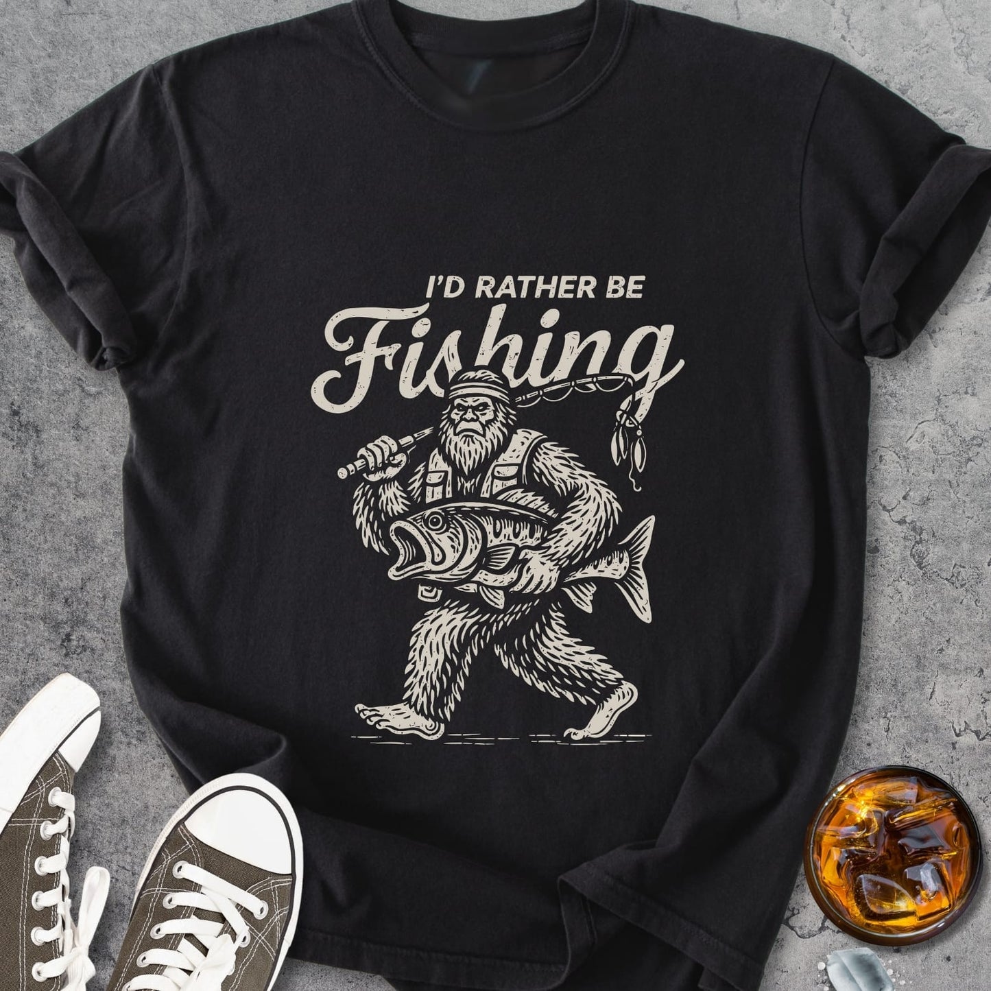 I'd Rather Be Fishing - Vintage Heavyweight Tee