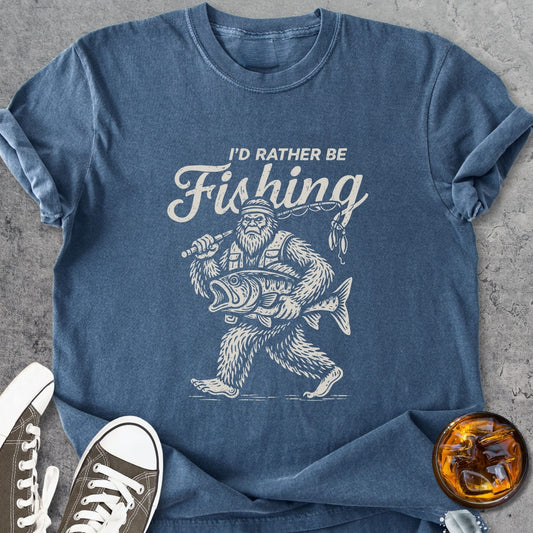 I'd Rather Be Fishing - Vintage Heavyweight Tee