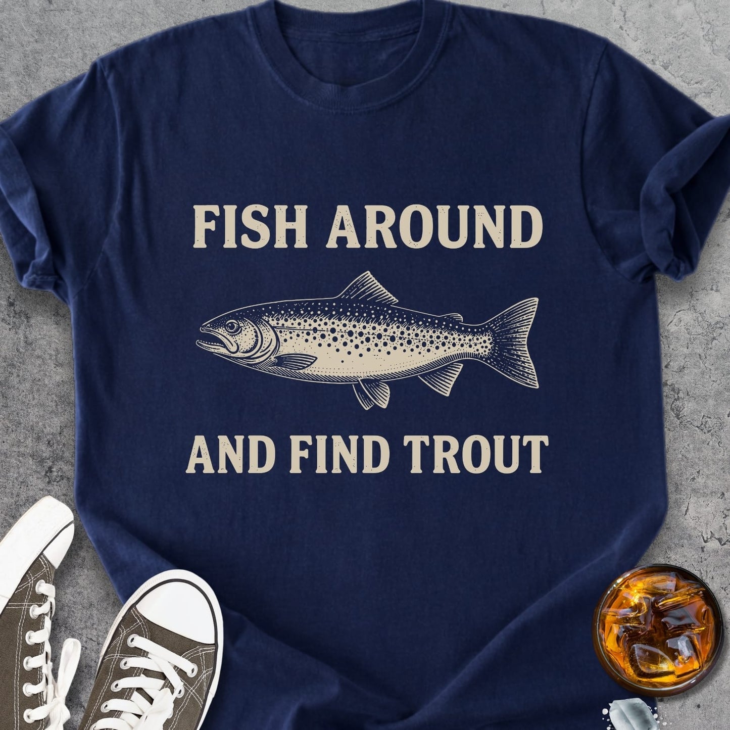 Fish Around - Vintage Heavyweight Tee