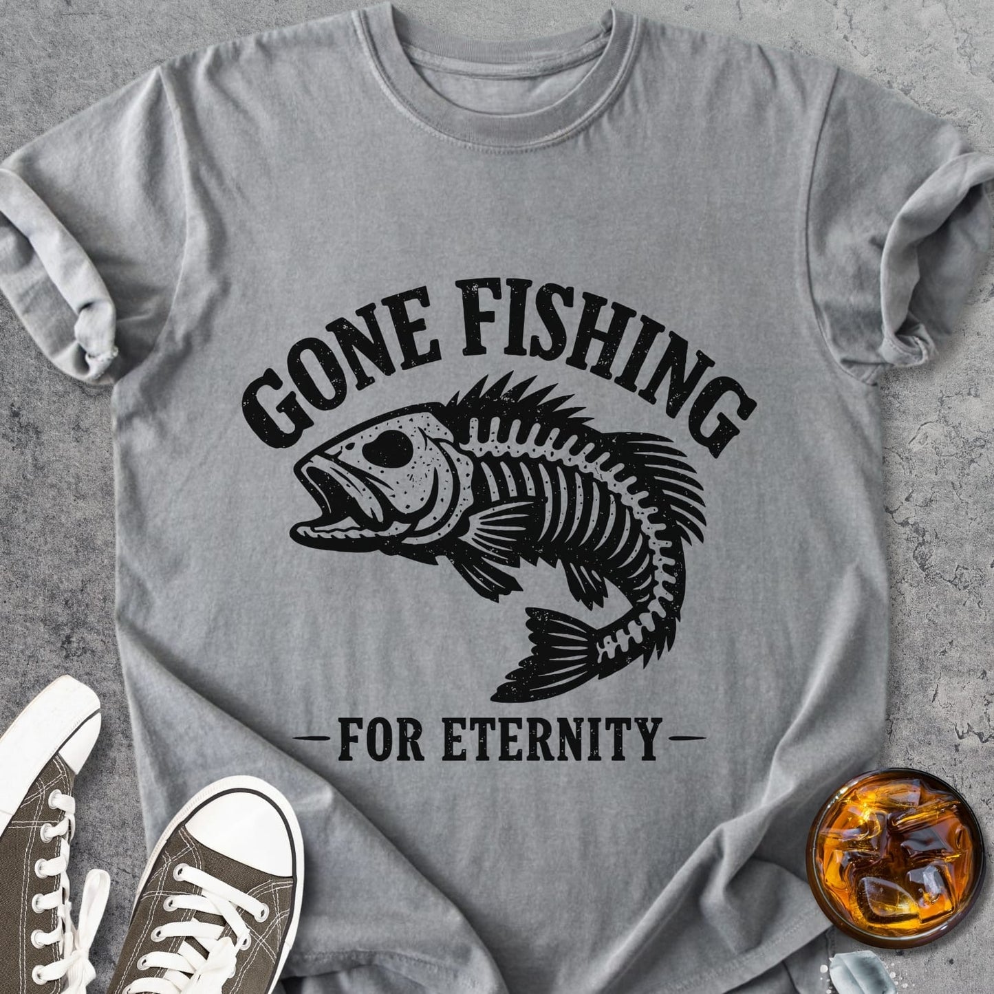 Gone Fishing For Eternity - Vintage Heavyweight Tee