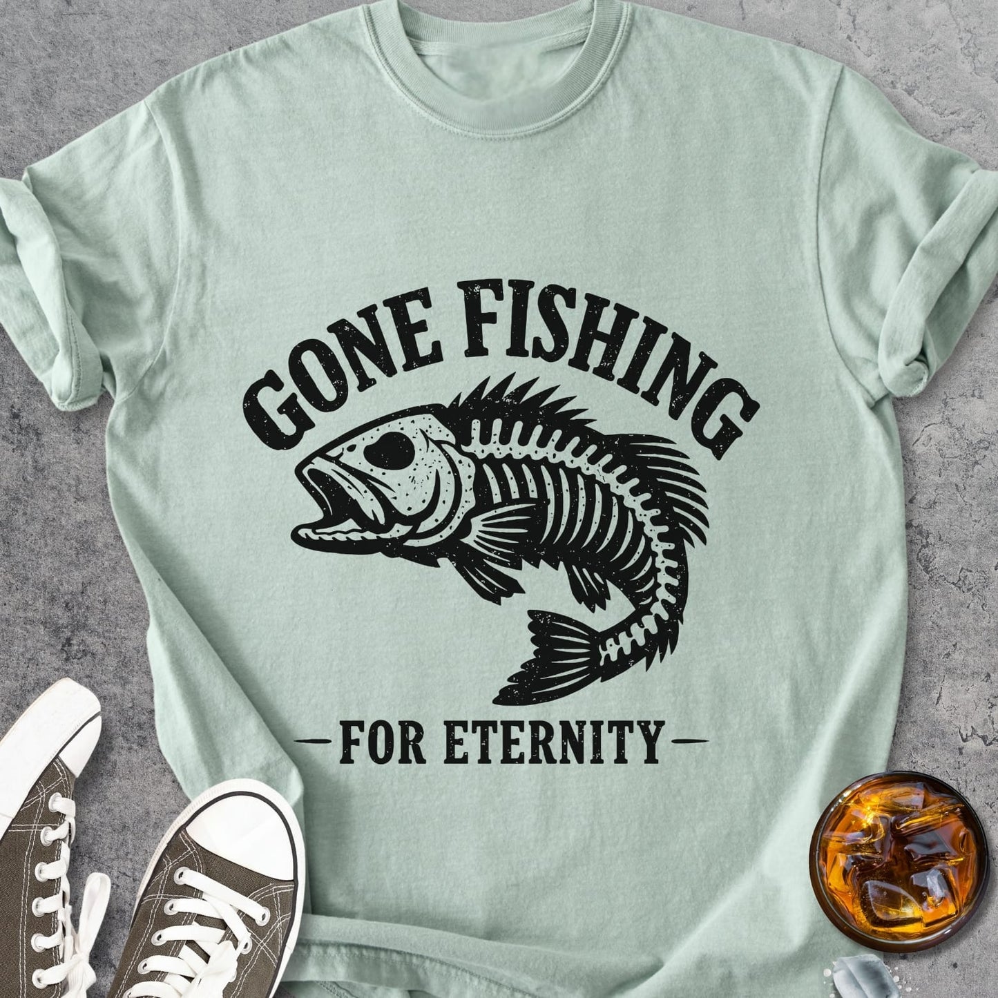 Gone Fishing For Eternity - Vintage Heavyweight Tee