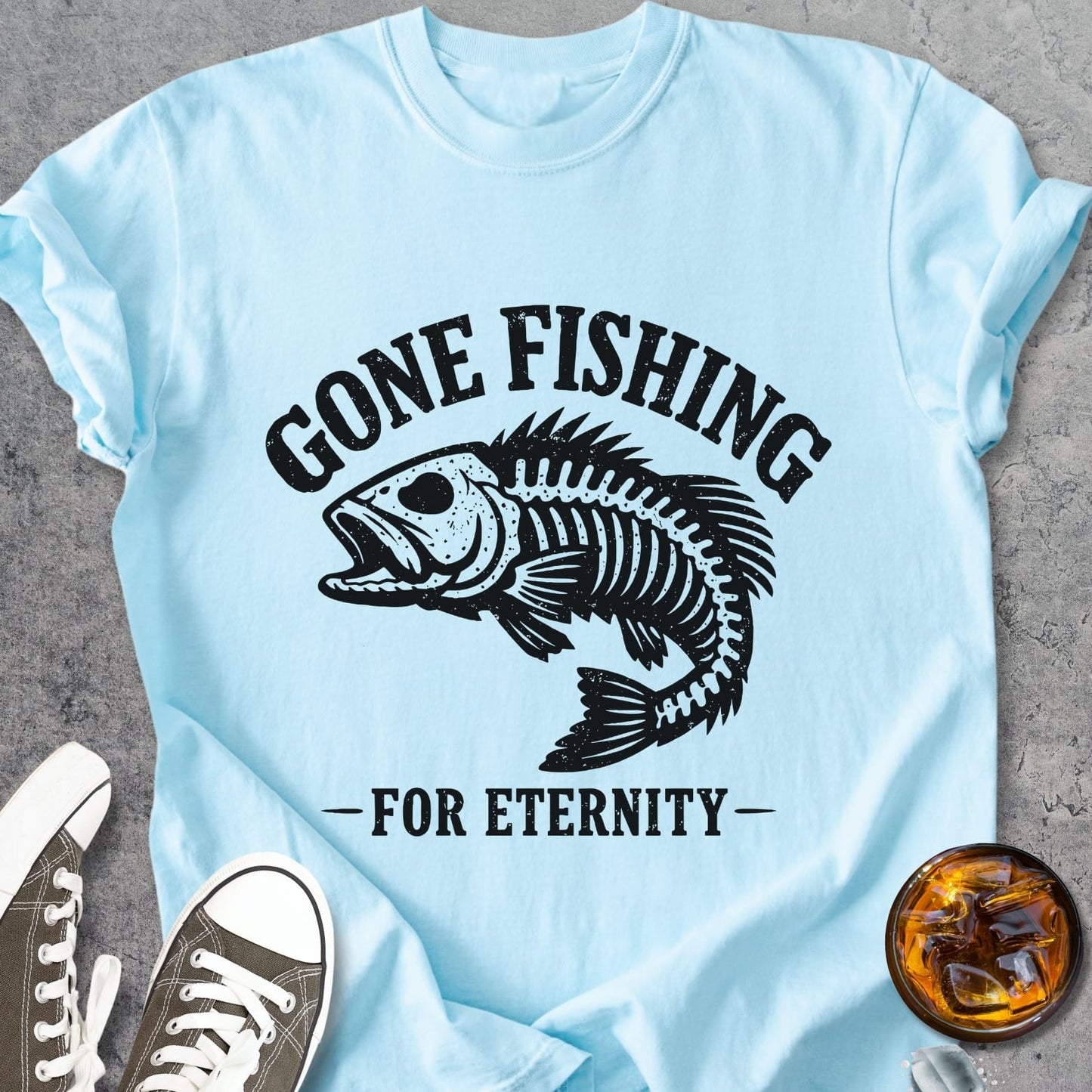 Gone Fishing For Eternity - Vintage Heavyweight Tee