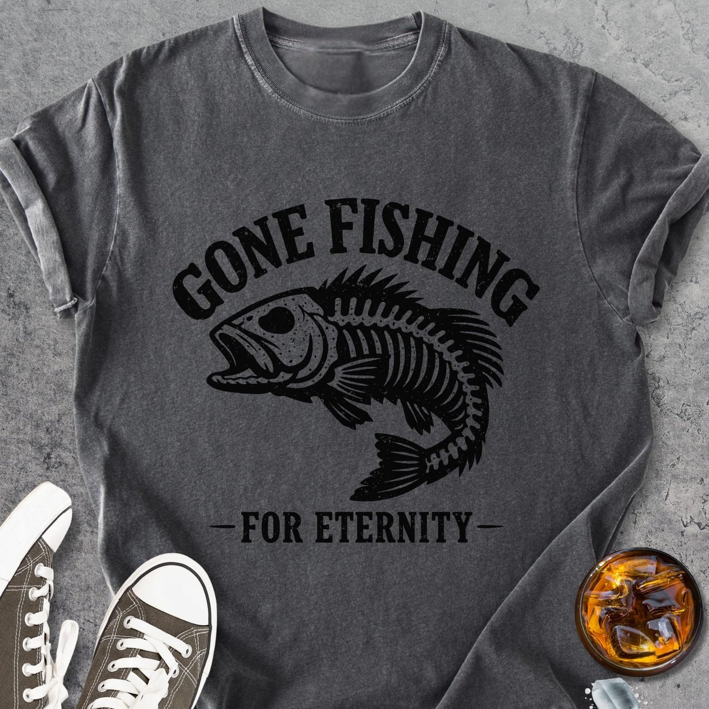 Gone Fishing For Eternity - Vintage Heavyweight Tee